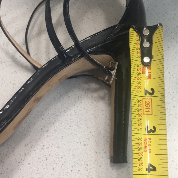 Women’s Black Patented BEBE Strappy Heels Size 10 - Picture 10 of 10